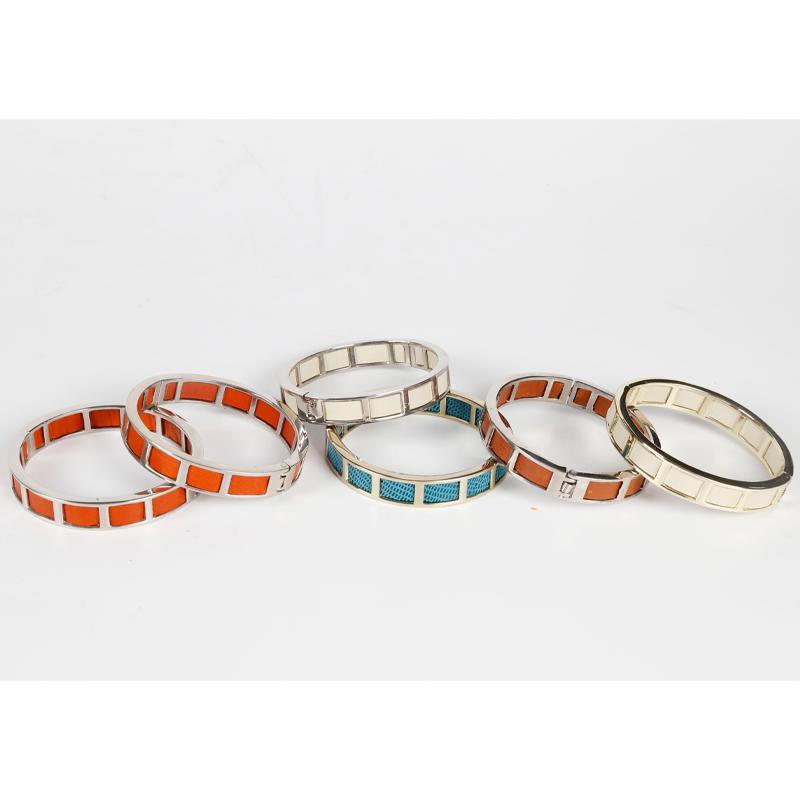 Three Color Soft Silver Bangle