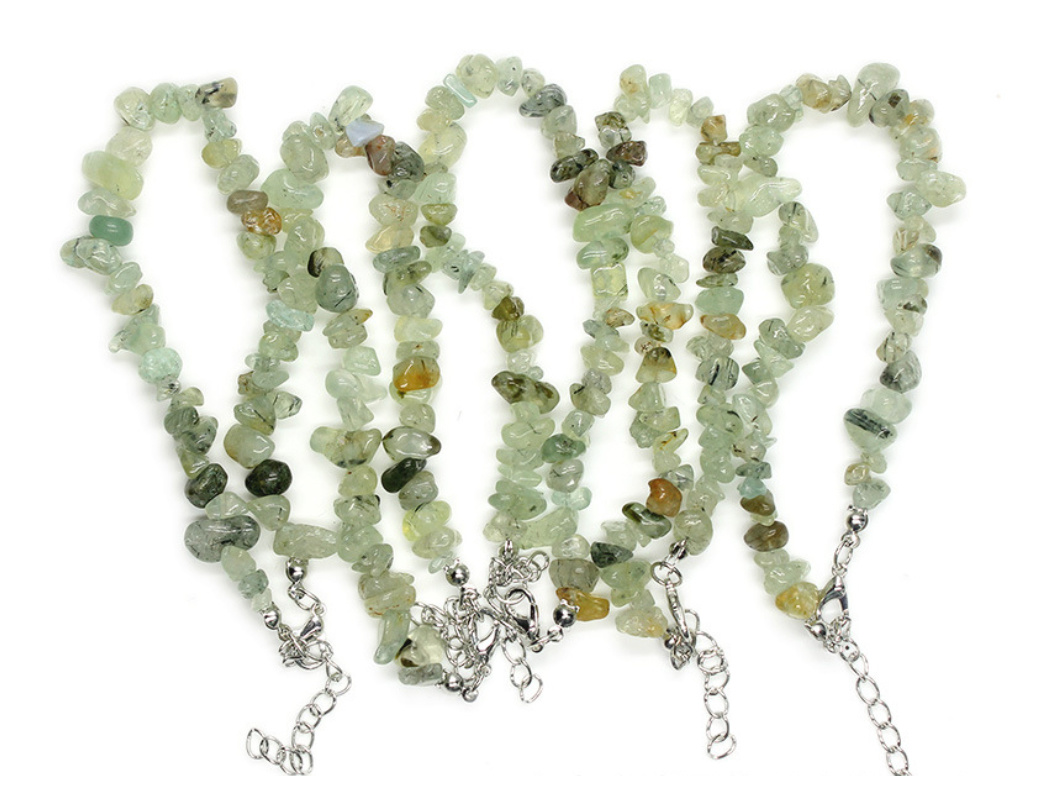 Natural Fluorite Bracelet Crushed Stone Bracelet for Women Sweet Colored Irregular Crystal Jewelry
