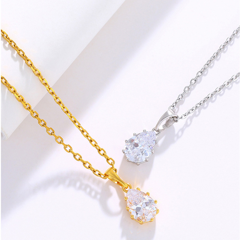 Glass Diamond Geometric Simple Choker Temperament Fashion Everything Necklace