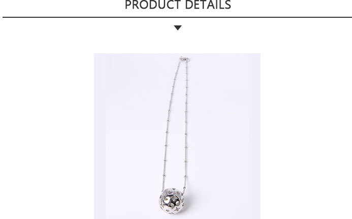 High Quality Fashion Jewelry Spherical Silver Pendant Necklace