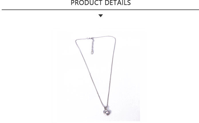 Best Price Fashion Jewelry Silver Necklace with Transparent Rhinestone