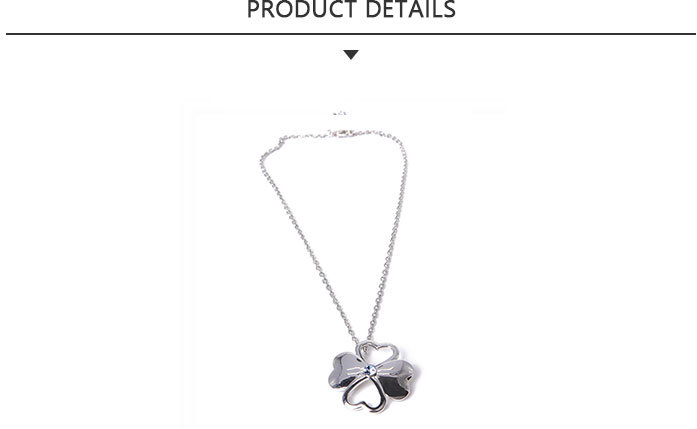 Newest Fashion Jewelry Alloy Four-Leaf Clover Pendant Necklace