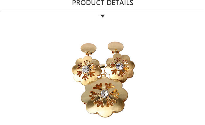 Ingenious Fashion Gold Plating Snowflake Jewelry Set
