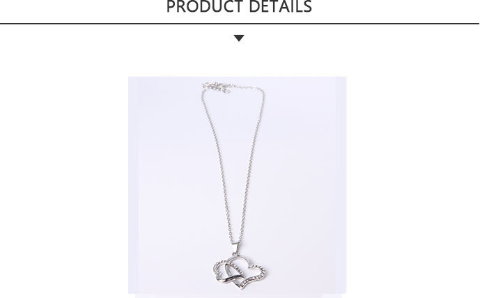 Newest Fashion Jewelry Silver Heart-Shaped Pendant Necklace