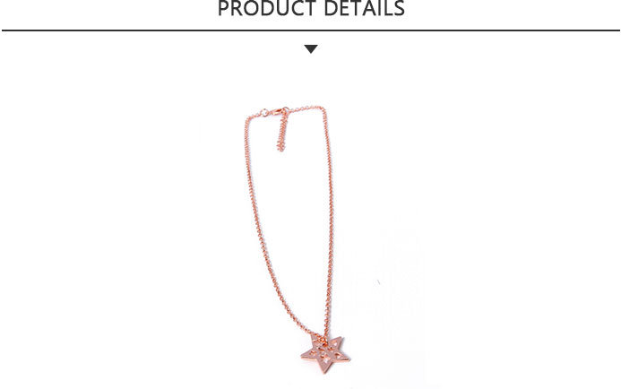 Universal Fashion Jewelry Gold Hollow Star Pendant Necklace