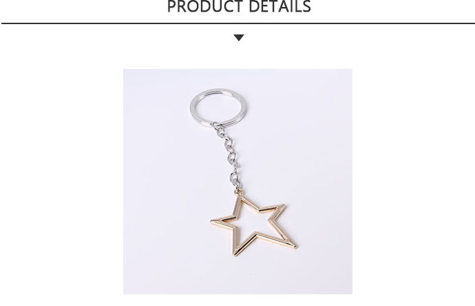 Fashion Golden Keychain with Star Shape