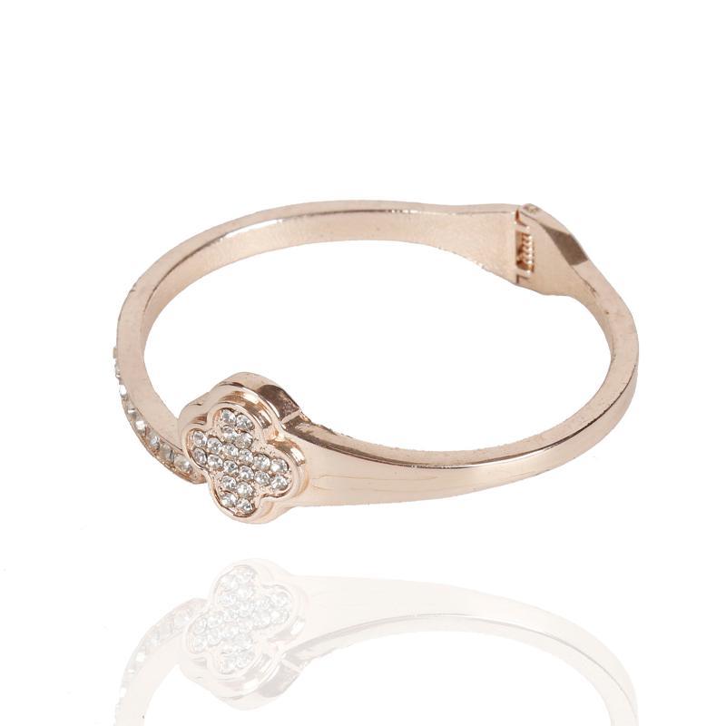 Cloud Shaped Diamond Rose Gold Bracelet
