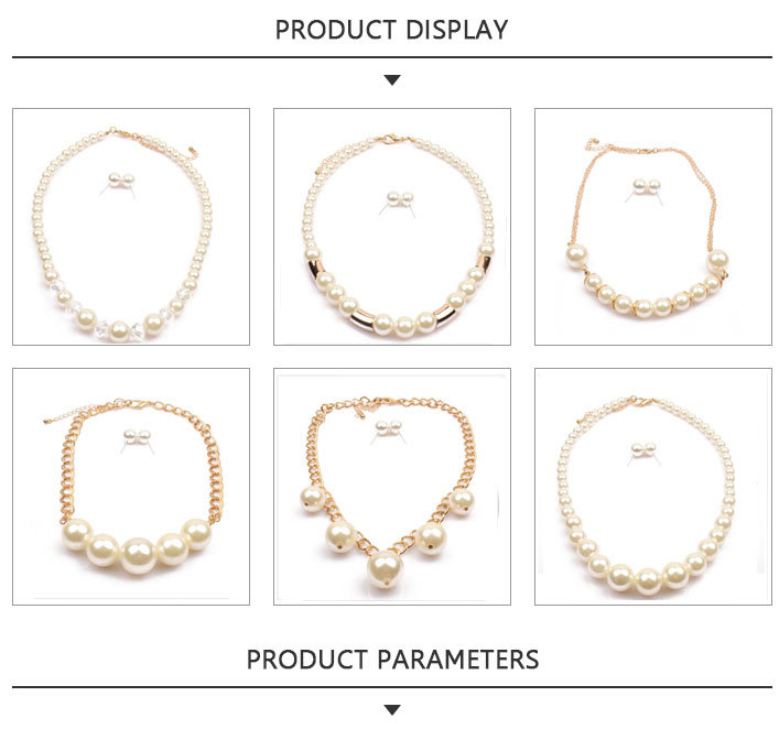 Customized Fashion Peal Bead Necklace Jewelry Set
