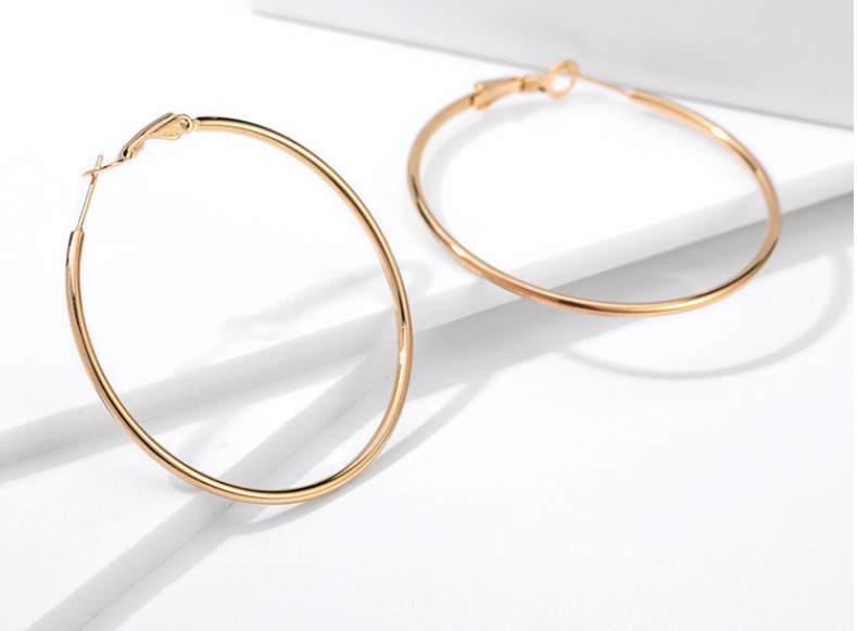 New Fashion Temperament Earrings for Women Niche Design Sense Geometric Earrings Round Face Slimming Earrings