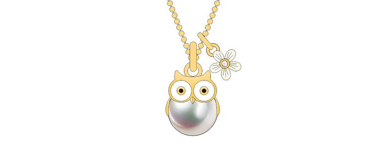 Factory Direct Big Pearl Owl Fashion Jewelry