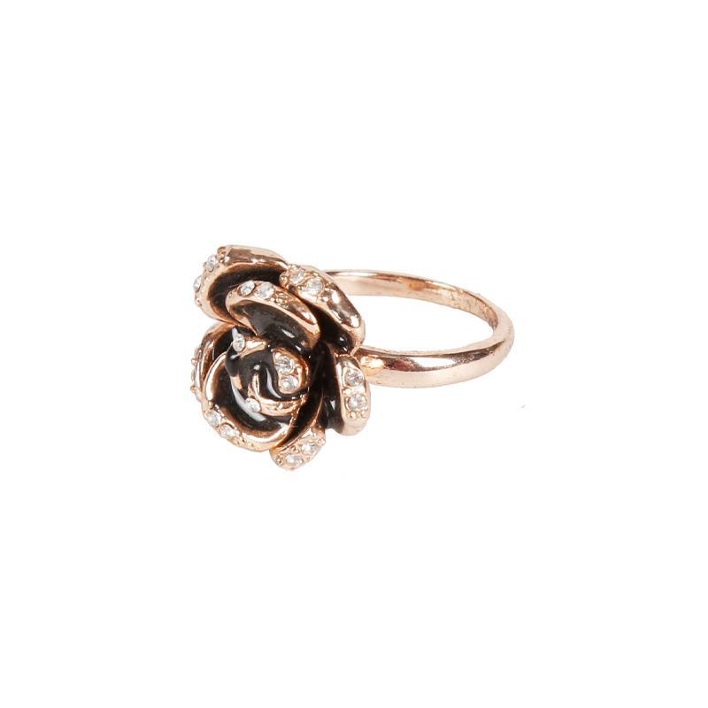 Black Rose Diamond Rose Gold Ring