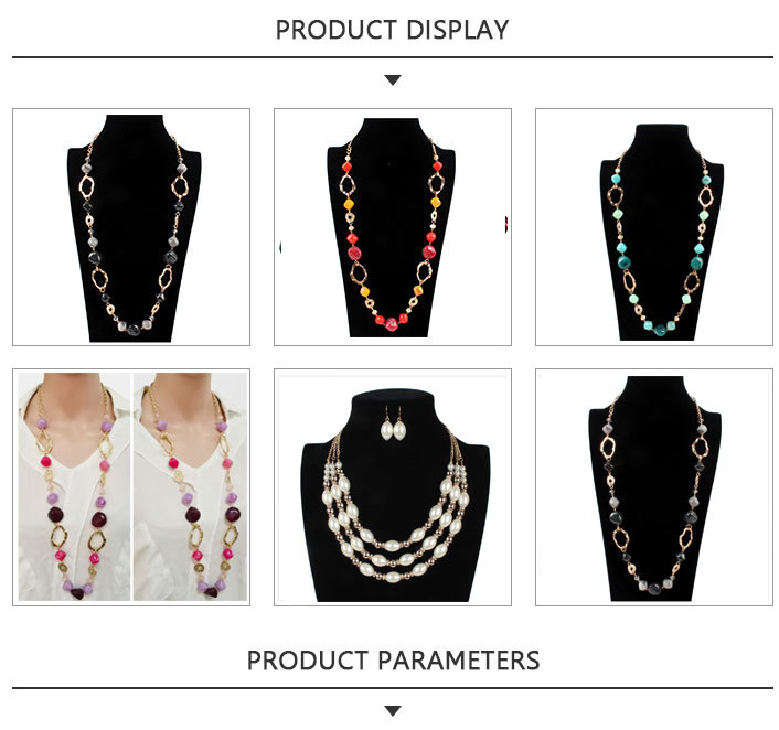 Personalised Fashion Jewelry Green Bead Long Necklace