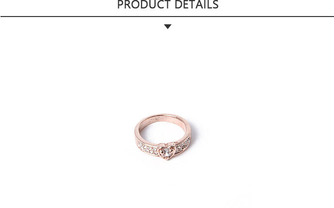 Fashion Rose Gold Plated Jewelry Ring with Rhinestones