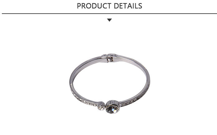 Fashion Charm Silver Bracelet with Rhinestone