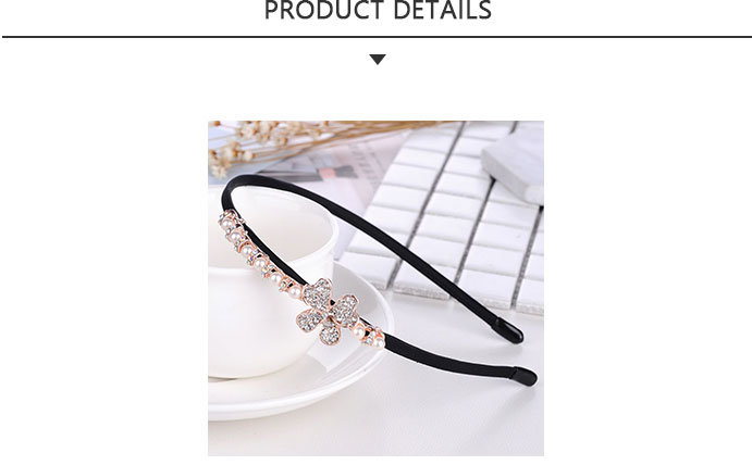 Fashion Headband with Pearls and Rhinestones