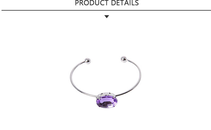Wholesale Fashion Jewelry Bracelet with Purple Rhinestones