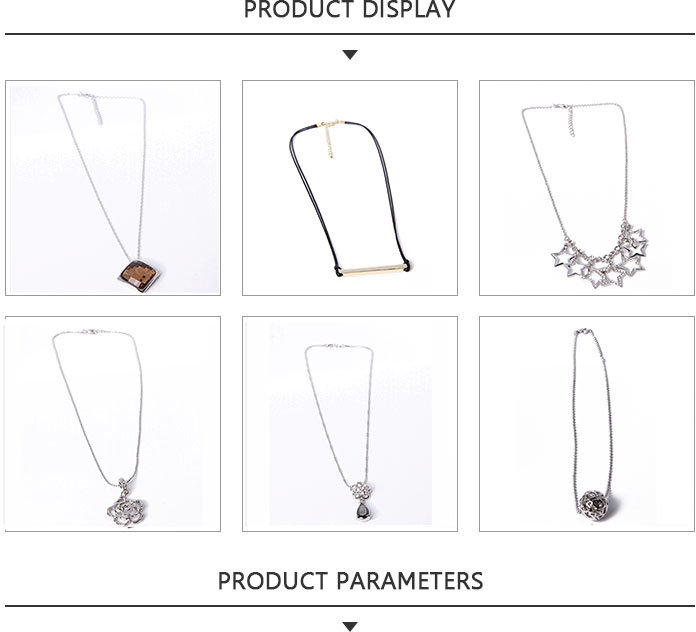 Economic Fashion Jewelry Brown Rhinestone Pendant Silver Necklace