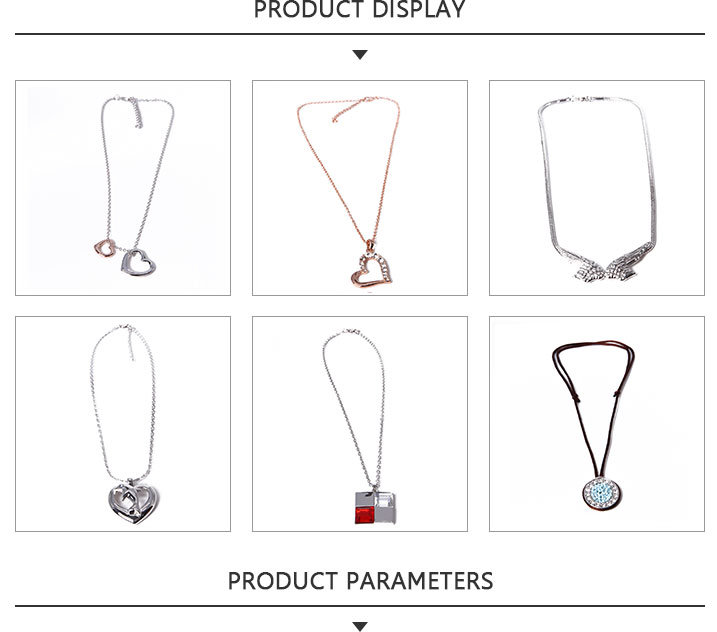 Alloy Fashion Jewelry Necklace with Gold Silver Heart