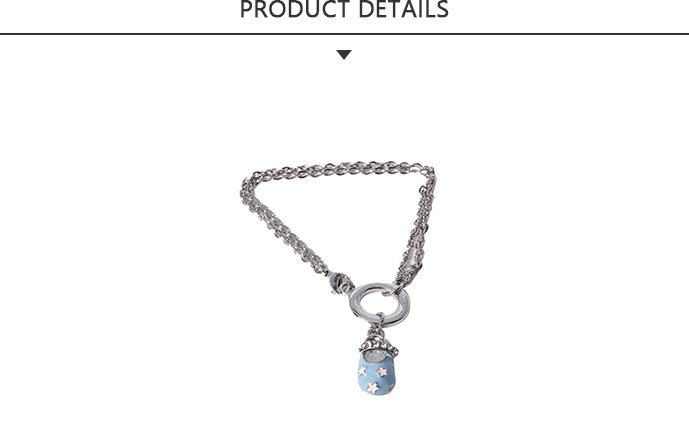 Personalised Fashion Jewelry Silver Bracelet with Blue Shoes