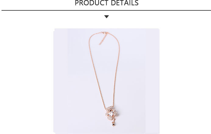 Good Quality Gold Pendant Necklace with Rhinestone
