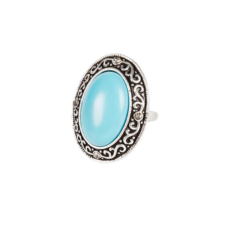Blue Jade Retro Cloud Silver Ring