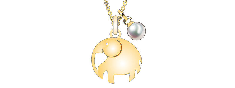 Good Luck Golden Elephant Jewelry Set