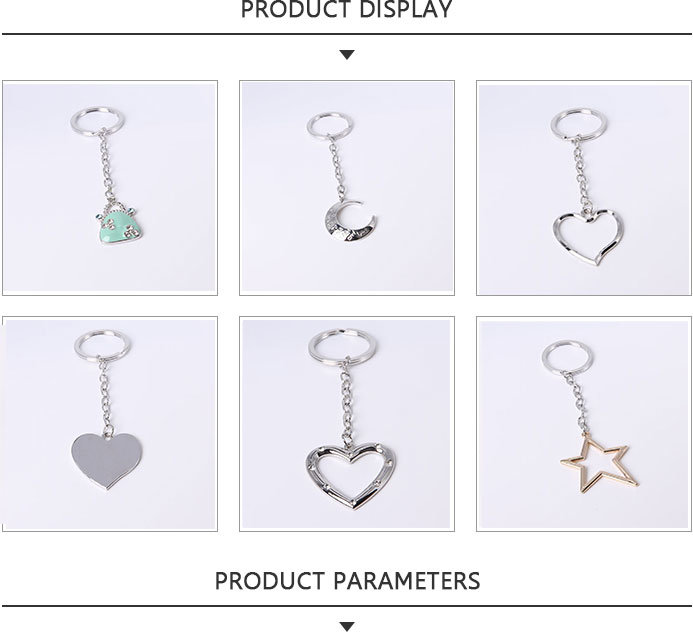 Green Metal Keychain with Diamonds