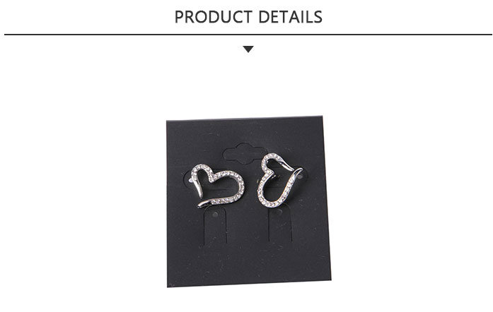 Economic Fashion Jewelry Heart Shaped Silver Earrings