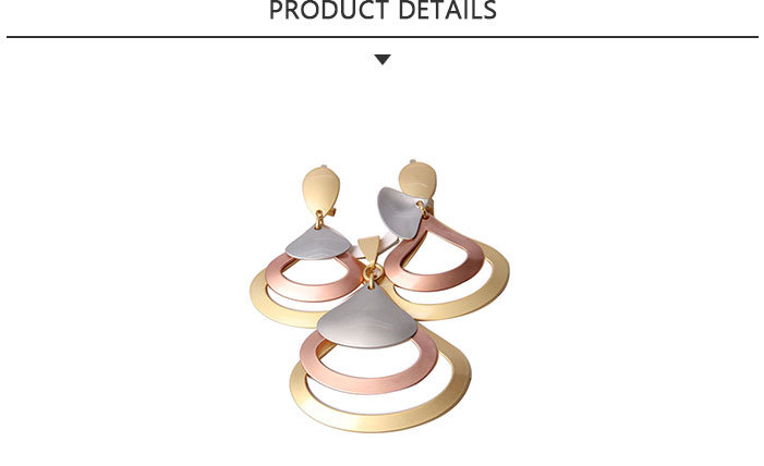 New Product Fashion Gold Plating Triangle Shape Jewelry Set