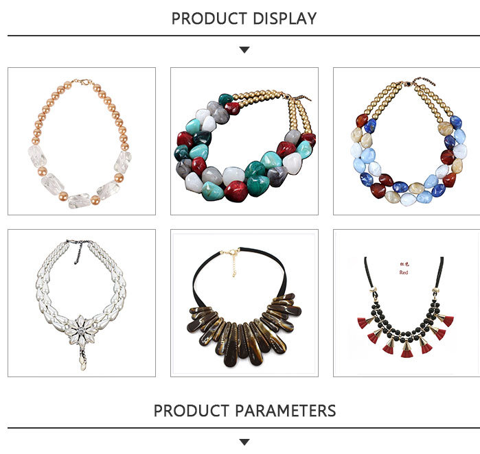 New Design Fashion Jewelry Colorized Bead Gold Necklace