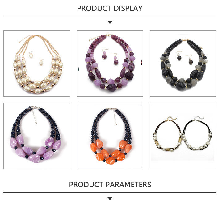 New Product Fashion Jewelry Orange Beaded Pendant Necklace